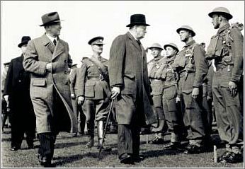 Winston Churchill meets the Czech brigade in England